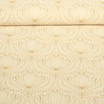 Seersucker - Coton vintage Fleurs Ecru Marron