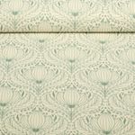 Seersucker - Algodão Vintage Blossoms Ecru Verde