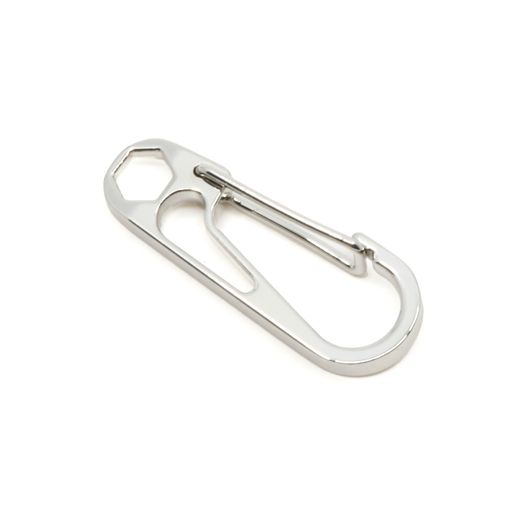 Metall Kordelkarabiner silber