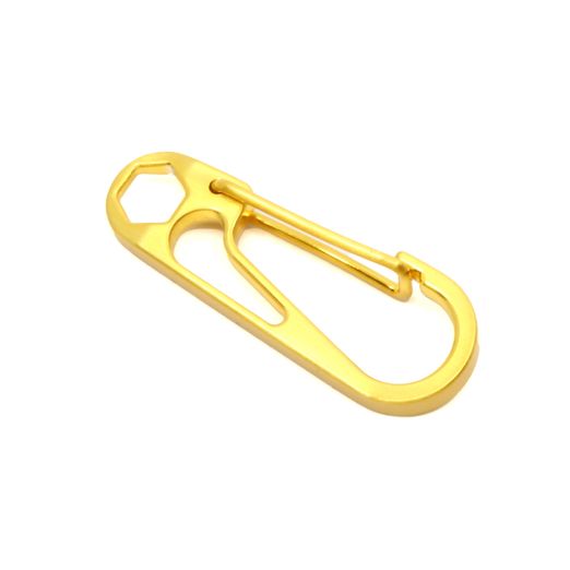 Metall Kordelkarabiner gold