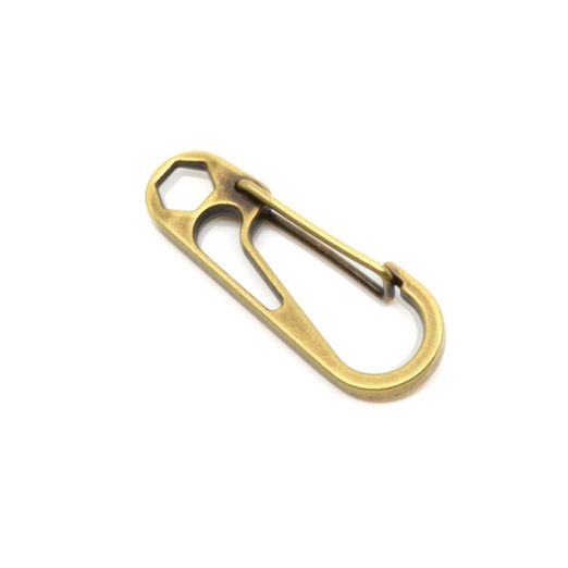 Metall Kordelkarabiner messing
