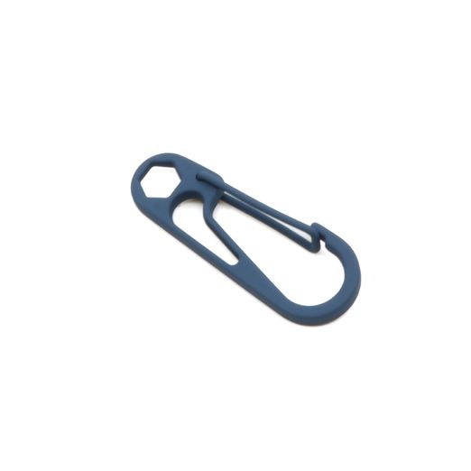 Mousqueton pour cordon - Bleu pétrole D103
