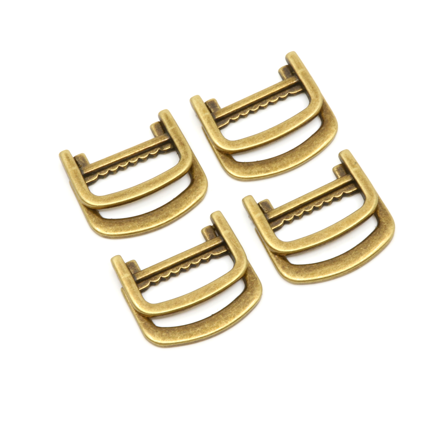 Double anneau en D pliable 25 mm - Laiton-2 Double anneau en D pliable 25 mm - Laiton-2