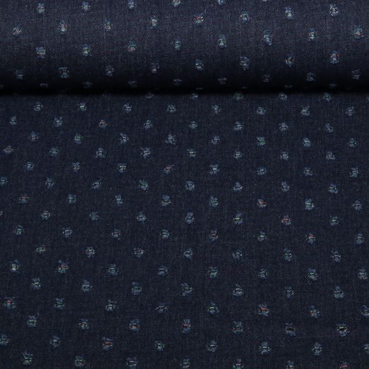 Jeans - Jacquard Destroyed Bleu foncé Extra-large
