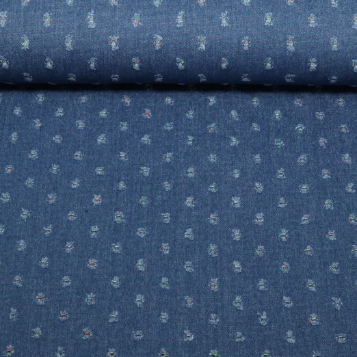 Jeans - Jacquard Destroyed Bleu clair Extra-large