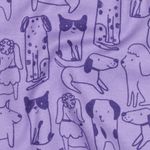Baumwoll-Flanell - Hunde Lila Baumwoll-Flanell - Hunde Lila