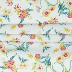 Coton Enduit – Fleurs Blanches Coton Enduit – Fleurs Blanches