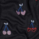 Felpa - Ciliegie Glitter Indigo Melange Felpa - Ciliegie Glitter Indigo Melange