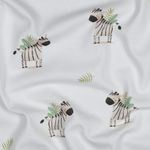 Maglia organica - stampa digitale zebre bianco