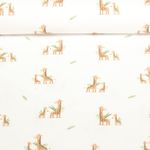 Jersey bio - Impression numérique Girafes Blanc