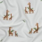 Maglia organica - stampa digitale giraffe bianco