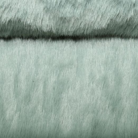 Fourrure synthétique à poils longs - Uni Vert menthe