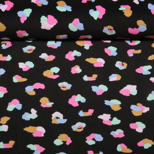 Velours côtelé Babycord / milleraies - Léopard Multicolore Noir