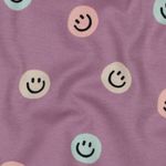 Baumwoll-Flanell - Smileys Altrosa