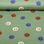 Flanelle de coton - Smileys Vert