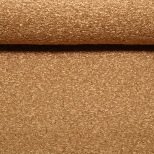 Mantelstoff - Boucle Uni Kamelbraun