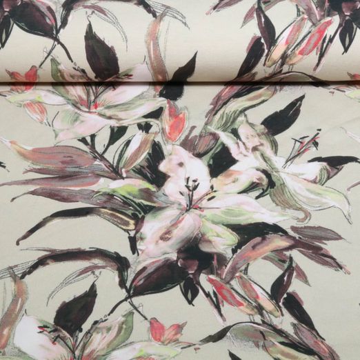 Jersey - Impression numérique Lys Beige