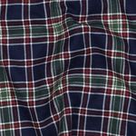 Baumwoll-Flanell - Karo Navy Weiß
