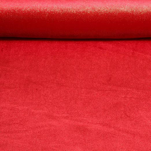 Panne de velours Fantasy - Rouge Doré