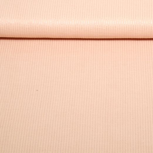 Gaze de coton - Double Gaze Lurex Rayures Saumon