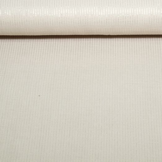 Gaze de coton - Double Gaze Lurex Rayures Beige