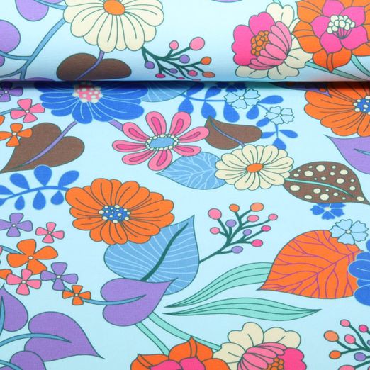 Sweat d'été bio - Hamburger Liebe Gleam Bloomorama Bleu clair