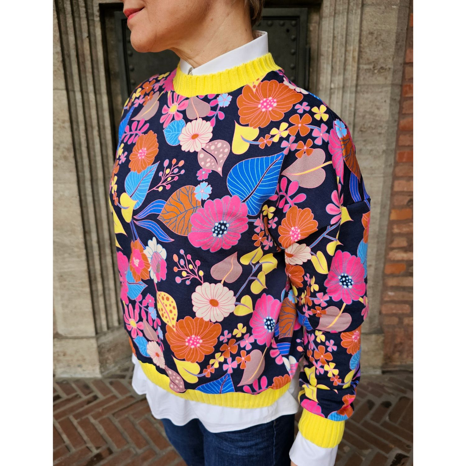 Sweat d'été bio - Hamburger Liebe Gleam Bloomorama Bleu marine-2 Sweat d'été bio - Hamburger Liebe Gleam Bloomorama Bleu marine-2