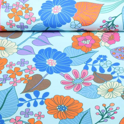 Toile canevas bio - Hamburger Liebe Gleam Bloomorama Bleu clair