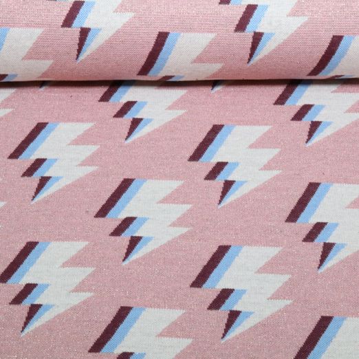 Jersey jacquard bio - Hamburger Liebe Gleam Zappy Rose
