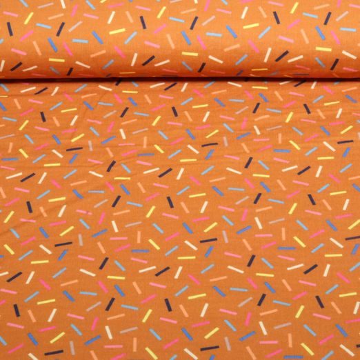 Mousseline bio lisse - Hamburger Liebe Gleam Glimmerbits Orange