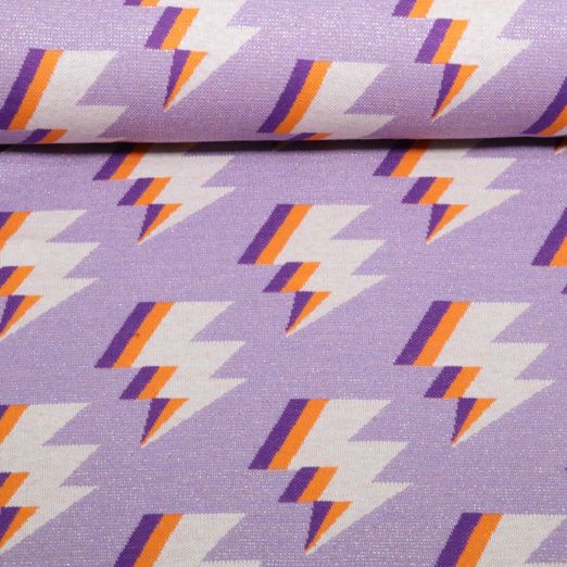 Jersey jacquard bio - Hamburger Liebe Gleam Zappy Violet