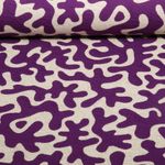 Ekologisk Jacquard Jersey - HHL Gleam Twistmaze Doubleface Purple Beige