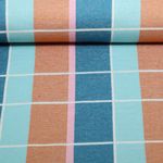 Organisk Jacquard Jersey - Glam Suncheck Petrol