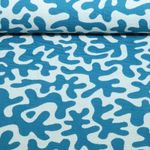Ekologisk Jacquard Jersey - Gleam Twistmaze Doubleface Blå Petrol