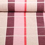 Organisk Jacquard Jersey - HHL Gleam Suncheck Bordeaux