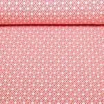 Ekologisk Jacquard Jersey - HHL Gleam Tiny Tango Stickad Röd