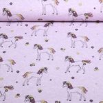 Jersey - Chevaux Brillant Lilas Mélange