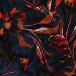 Jersey - Stampa digitale fiori ad acquerello navy Jersey - Stampa digitale fiori ad acquerello navy