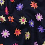 Babycord - Blumen Gold Navy Babycord - Blumen Gold Navy