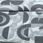 Toile jacquard durable - Motif rétro Gris graphite