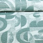Toile jacquard durable - Motif rétro Vert