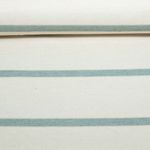 Toile lin jacquard durable - Rayures Ecru Vert