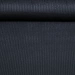 Velours côtelé - Larges côtes - Uni 4,5mm Noir