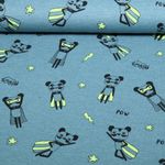 Jersey - Superhelden Neon Blau Melange