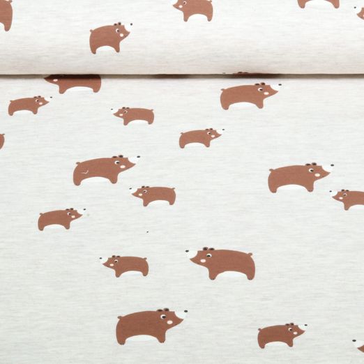 Jersey - Ours Beige Mélange