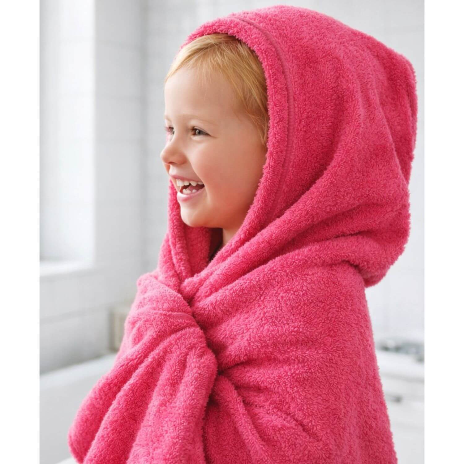 Eponge en coton Karli - Rose vif Uni-1 Eponge en coton Karli - Rose vif Uni-1