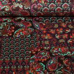 Velours - Patchwork Mélange paisley Bordeaux