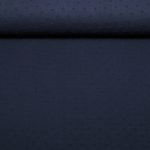 Gaze de coton plumetis - Bleu marine Uni