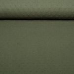 Gaze de coton plumetis - Vert militaire Uni