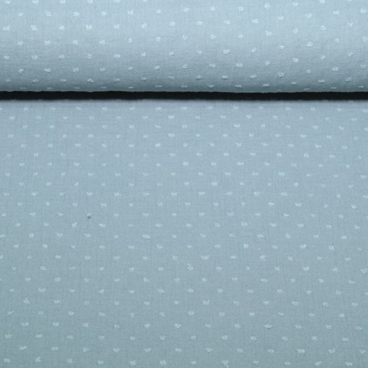 Gaze de coton plumetis - Bleu indigo Uni